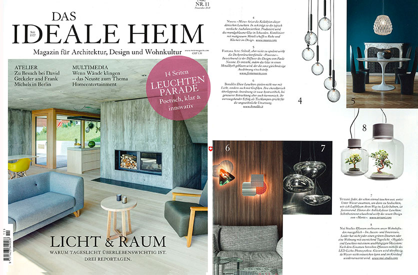 Manta featured in Das Ideale Heim | November Issue