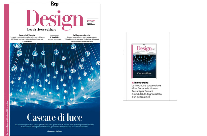 Mizu featured in La Repubblica/Design | Cover | October Issue 