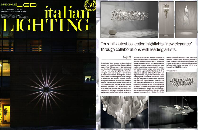 Terzani products featured in Italian lighting