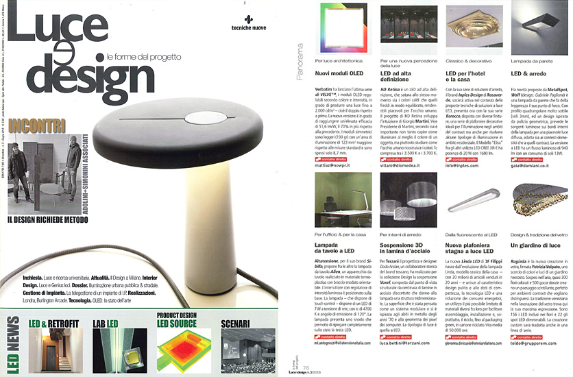 Voxel featured in Luce e design