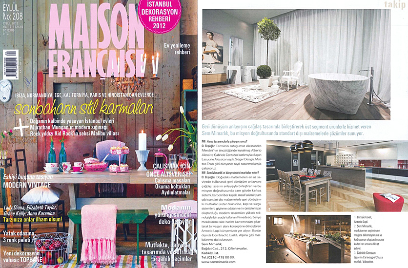 Bond featured in Maison francaise