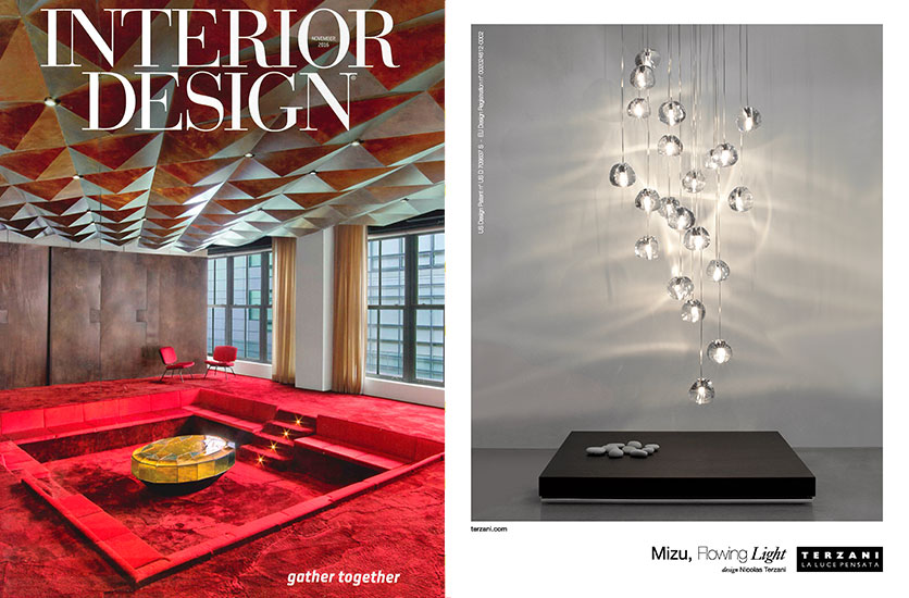 Mizu featured in Interior Design | November Issue 