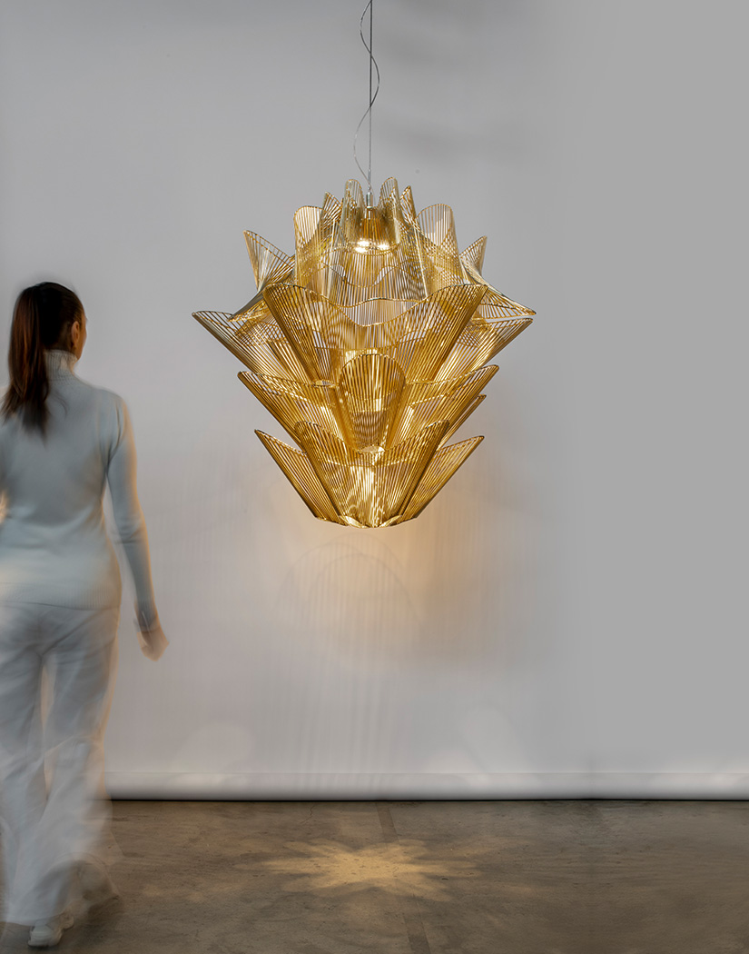 Moiré, movement with pattern.